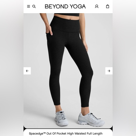Beyond Yoga Pants - Beyond Yoga Charcoal Black High-Waist Pocket Leggings